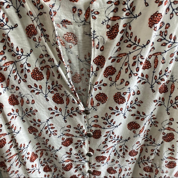 Lucky Top Sleeveless V-Neck Print Sz S Crop Top - Picture 7 of 15